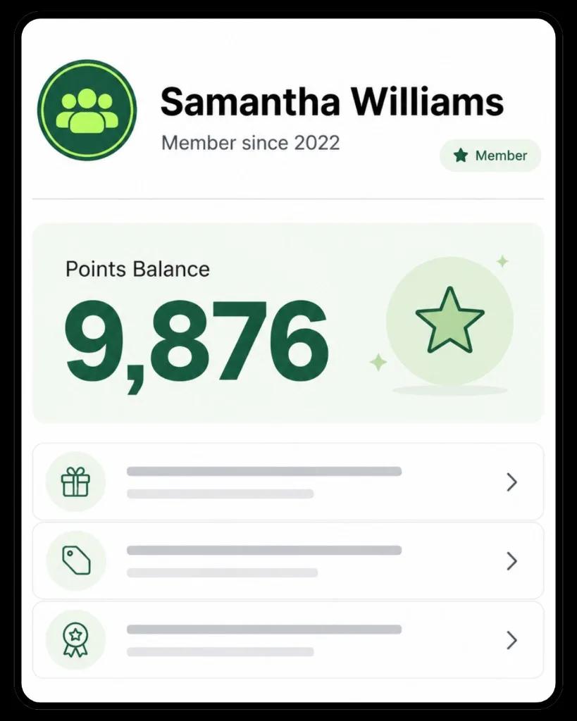Clover customer loyalty points balance and member rewards