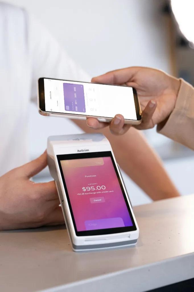Contactless patient payment at medical clinic counter