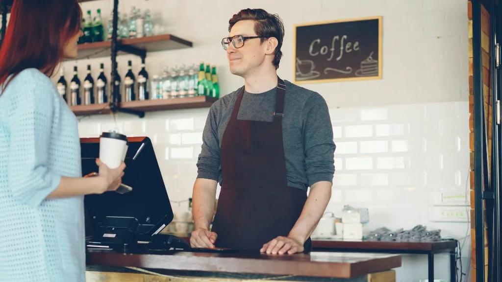 Cafe contactless payment with handheld terminal