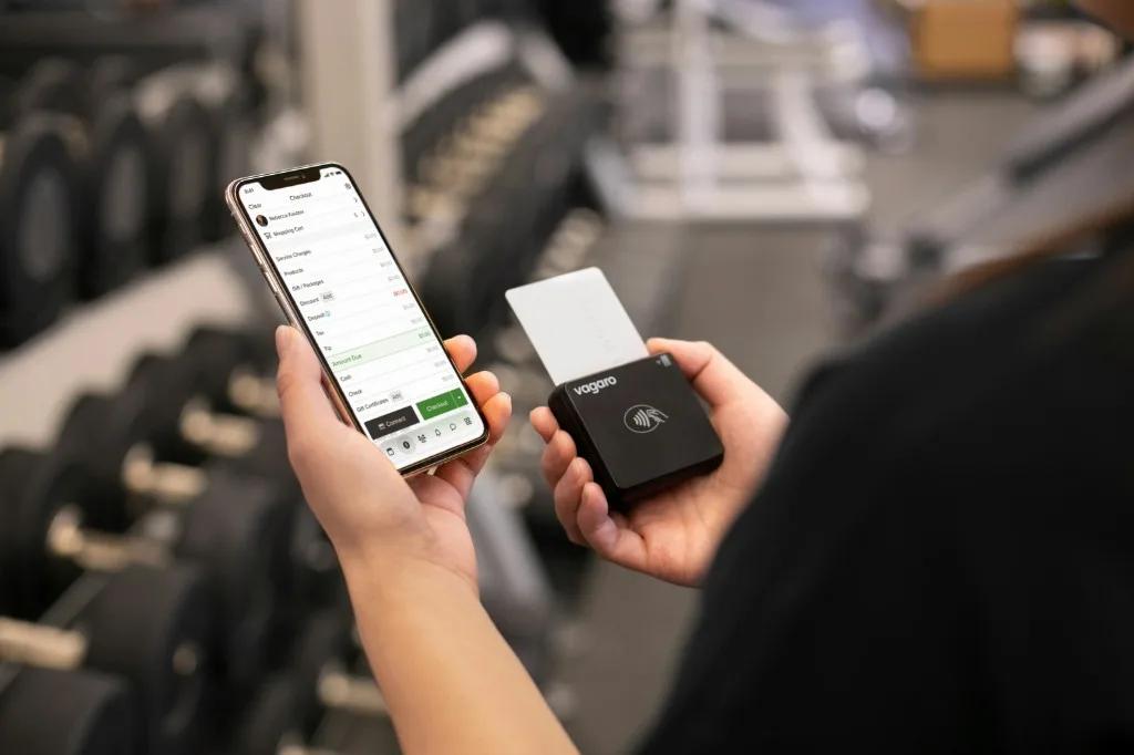 Contactless phone payment at counter